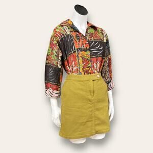 Sheer Color Block Button Up Size Large Chico’s design